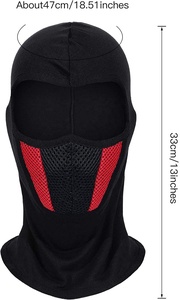 Bonnet tricoté avec logo personnalisé, cagoule chaude pour l'hiver avec masque de ski coupe-vent ajustable pour tout l'hiver - Product Image 2