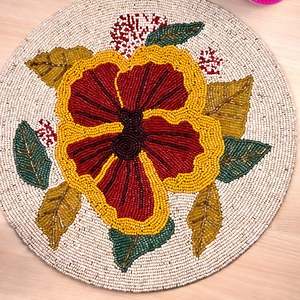 Mantel de Mesa Bohemio con Cuentas Florales de Poliéster para Cocina y Hogar - Ecológico - Product Image 4