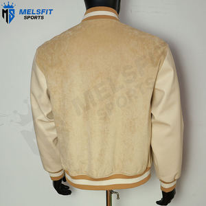 เสื้อแจ็กเก็ตขนแกะแขนยาวทรงหลวมกันลมสำหรับผู้ชายมีซิปด้านหน้าสีทึบปรับแต่งโลโก้ได้ตามต้องการ - Product Image 3