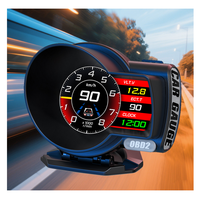 Medidor Automotriz OBD2 con Pantalla LCD F8Pro, Indicador Digital Inteligente, Velocímetro GPS y Accesorios para Coche