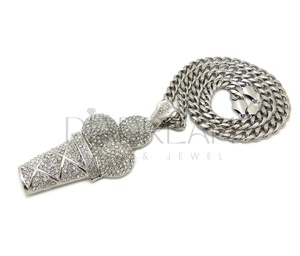 Pendentifs et breloques en diamant de moissanite en argent fin 925 personnalisés VVS Hip Hop pendentif en diamant rond glacé cadeaux pour hommes - Product Image 4