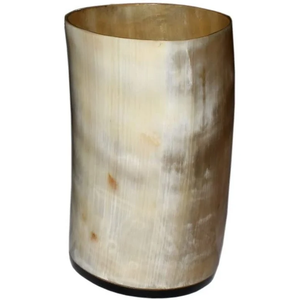Auténtico vaso de cuerno vikingo con borde de latón y base de resina, 100% cuerno de búfalo auténtico, hecho a mano, estilo medieval, para cerveza o hidromiel. - Product Image 1