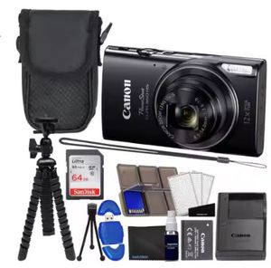 Elph 360 HS DIGITAL Point and shoot Camera (สีดำ) ชุดรวมกับการ์ดหน่วยความจำ64GB, เครื่องอ่านการ์ด, gripster Triple, เคสและอื่นๆ - Product Image 5