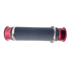 Tubo di aspirazione nero con raccordi rossi, diametro 76mm - Product Image 3