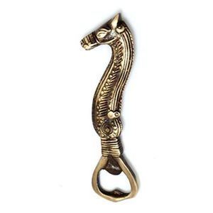 Venta caliente accesorios de Bar latón caballo de mar abrebotellas vino cerveza abrebotellas para boda fiesta uso abridor de vino - Product Image 1