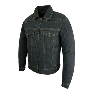 Veste en jean denim pour hommes OEM Vêtements d'extérieur décontractés Veste d'automne Manteau boutonné en denim Veste en jean oversize pour hommes - Product Image 6