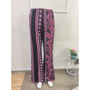 Pantalones de licra con estampado de ondas Kadin Yuksek Bel, 38140 - Rosa - Product Image 4