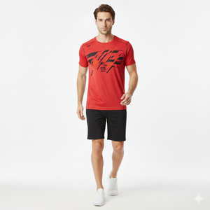 T-shirt pour homme à col rond, coton premium, respirant, vêtement d'été, logo personnalisé, manches courtes, style de sport, salle de sport, fitness, confortable - Product Image 6