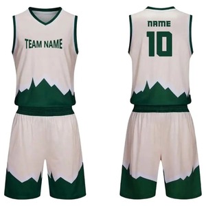 Kit d'uniforme de basket-ball sublimé OEM, maillots et shorts brodés en sergé, vêtements de basket-ball personnalisables - Product Image 2