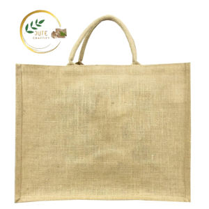 Meilleures ventes de sacs en jute à logo imprimé personnalisé avec poignée en toile de jute Ligne de textiles et de produits en cuir à haute capacité - Product Image 2