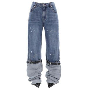 Precio barato de fábrica Fabricante Proveedor Básico Slim Fit Washed Mujer Jeans Chaqueta Conjuntos Mejor Calidad Logotipo Personalizado Tonos - Product Image 6