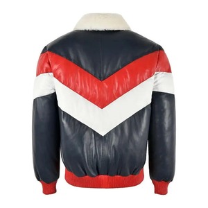 Adventurous Mens Shearling <b>Leather</b> <b>Winter</b> <b>Jacket</b> Built For Rugged Outdoor Use And Warm Comfortable Seasonal Protection - Product Image 2