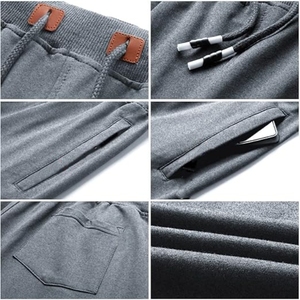 กางเกงขาสั้นเบอร์มิวดาสำหรับผู้ชายกางเกงขาสั้นแบบผูกเชือกย้อมสีล้วนแบบลำลอง - Product Image 4