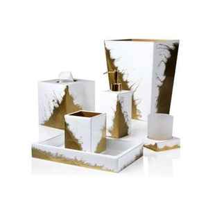 Handmade 4-Piece Luxury Resin Bathroom Set From India Durable <b>Angel</b> Model Pattern - Product Image 2