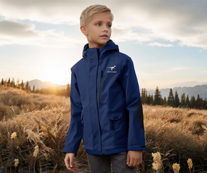 Chaqueta impermeable para todo tipo de clima para niños, impermeable transpirable con capucha, cortavientos para niños y niñas, ropa impermeable ligera para exteriores - Product Image 1