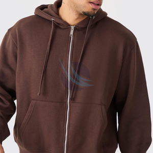 Premium Quality Men Zip Up Hoodie Style Custom Designed 100% Cotton Pullover Hoodie & Short Set with Your Own Logo - Product Image 6