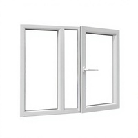 Fenêtre à battant en aluminium insonorisée avec double vitrage, cadre en aluminium, ouverture vers l'extérieur, certifiée Energy Star, magnétique