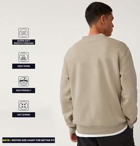 Temporada de otoño Jersey cálido Alta calidad 100% Algodón Hombres de manga completa Cuello redondo Sudadera de lana Sudaderas con capucha impresas digitales" - Product Image 3