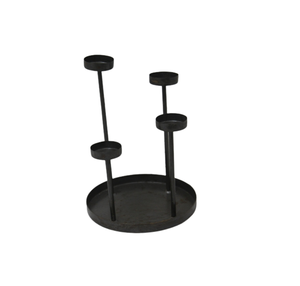 Portavelas decorativo antiguo de hierro en T, portavelas de Color negro mate y portavelas para Navidad y decoración del hogar - Product Image 3