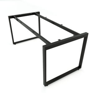 Table de réunion de bureau 160x80cm, pieds à assembler, fer 25x50, HCRT007 - Product Image 1