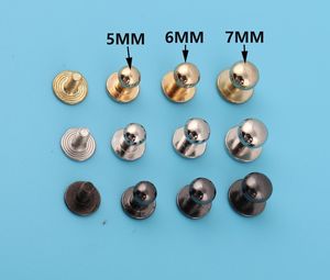 Remaches de tornillo de Metal de 5mm/6mm/7mm, Conector de tornillo de Metal, tornillo de cabeza redonda, remaches traseros, botón, tornillo trasero, monedero, Hardware - Product Image 6