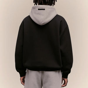 Hoodie unisexe surdimensionné épais à double couche avec capuche, poches latérales personnalisées, poignets élastiques et ourlet à la taille, 100 % coton, hiver 2026 - Product Image 2