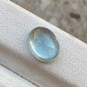 Cabujones de forma ovalada de Aguamarina de Color superior Natural de 9x7 MM con piedras preciosas sueltas de buen brillo para hacer joyas de 1,72 quilates - Product Image 1