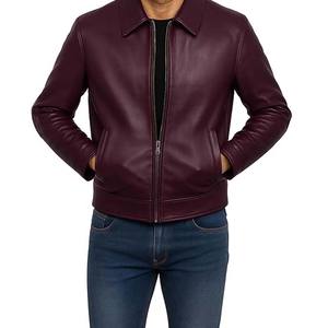 เสื้อผู้ชายฤดูหนาวลำลอง ผ้าผสมคอตตอน ระบายอากาศได้ดี เป็นมิตรกับสิ่งแวดล้อม ทรงปกติ แขนยาว ปรับแต่งได้ ด้านหน้าสไตล์นักขี่มอเตอร์ไซค์ - Product Image 4