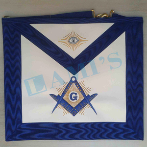 Meilleur matériel tablier de franc-maçon équerre et boussoles tablier de décoration maçonnique brodé à la main personnalisé - Product Image 1