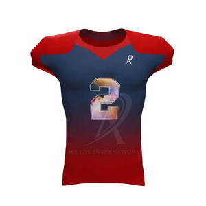 ชุดยูนิฟอร์มอเมริกันฟุตบอลเยาวชนคุณภาพสูง ผลิตจากโพลีเอสเตอร์ พร้อมบริการสกรีนลายแบบซับลิเมชั่นตามสั่ง  พร้อมลายปักแบบ Tackle Twill ขายส่ง - Product Image 2