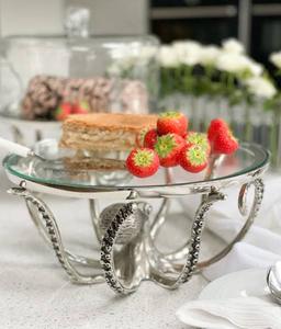 Culinary Concepts Mini soporte de pulpo y tazón de vidrio, 450mL, tazón de cerveza plateado - Product Image 1