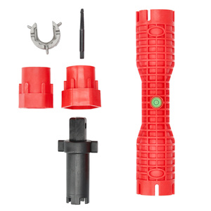 Chiave per rubinetti multifunzione con adattatore, chiave esagonale ed estrattore per viti - Product Image 1