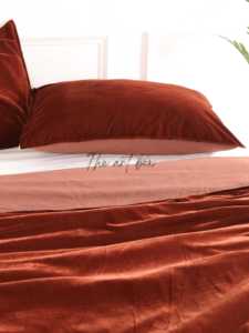 Ensemble de couvertures spéciales de luxe rouge marron linge de lit relaxant respirant literie portable pliée portable pour les mariages d'hôtel à domicile - Product Image 2