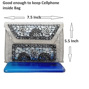 Bolso de mano de metal para mujer, único para bodas y eventos bolso de mano, bolsos de hombro para mujer - Product Image 4