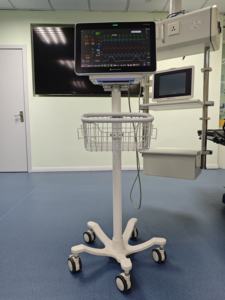 Monitor tanda vital troli portabel monitor aluminium berdiri troli untuk perangkat pemantauan tanda vital - Product Image 3