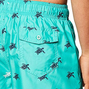 กางเกงขาสั้นชายหาดของผู้ชายผ้าฝ้าย100% ลาย - Product Image 6