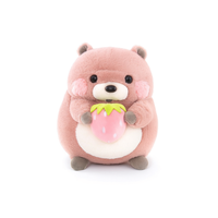 Peluche Mignonne Otter Rose de 10 Pouces, Super Douce en Coton PP, Fraise, Anti-Stress, Unisexe, 2-4 Ans, Mon Magasin ODM