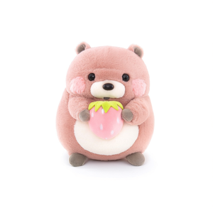 ตุ๊กตาหมีนากสีชมพูขนาด 10 นิ้ว น่ารัก นุ่มมาก น้ำหนักพอเหมาะ รูปทรงสตรอว์เบอร์รี่ ของขวัญวันเกิด บรรเทาความเครียด สำหรับเด็กชายและเด็กหญิง รับผลิตตามแบบ ODM - Product Image 3