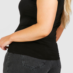 Proveedor OEM, camisetas cuadradas personalizadas para mujer, tela suave de ajuste relajado de gran tamaño, ideal para marcas de moda o boutiques - Product Image 6