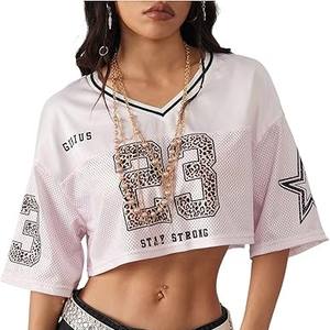 Ropa Urbana Personalizada, Estilo Vintage, Holgada, con Hombros Caídos, Transpirable, Talla Grande, Absorbe la Humedad, 100% Poliéster, para Fútbol - Product Image 1