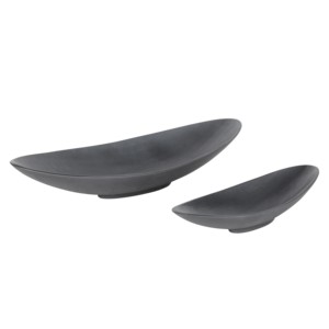 Bol en aluminium poli gris plombé, design bateau, pour la cuisine et le service de table, en vaisselle, en gros - Product Image 2