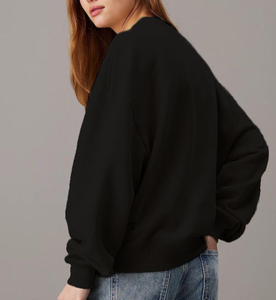 Sudaderas de mujer de gran tamaño de lana de algodón 380 de calidad superior con logotipo personalizado impreso o bordado de peso pesado 100% GSM - Product Image 5