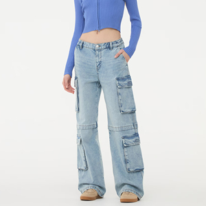 Streetwear Pantalon cargo personnalisé pour femmes 100% coton Pantalon cargo de travail double sécurité pour la sécurité au travail en prix de gros 2025 - Product Image 1