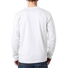 T-shirt décontracté à manches longues pour hommes de haute qualité 100% T-shirt blanc à col rond en pur coton avec motif à bas prix - Product Image 5