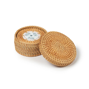 Ensemble de sous-verre de luxe en rotin et nacre Dessous de verre élégant fait à la main pour le salon ou l'utilisation de cadeaux Fabriqué au Vietnam - Product Image 1