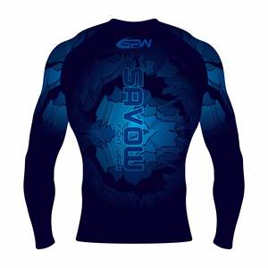 Custom Men <b>Rash</b> <b>Guard</b> MMA <b>BJJ</b> Compression Shirt UV Protection Surf Top Quick Dry Training Wear OEM Wholesale Factory Supplier - Product Image 2