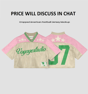 Nuevo diseño de camiseta de fútbol americano, camiseta de fútbol de tela de malla transpirable con mangas cortas, camisetas de fútbol por sublimación - Product Image 4