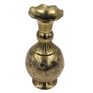 Florero de latón de alta calidad con acabado pulido de grabado duradero para decoración del hogar de mesa y Decoración de mesa - Product Image 1