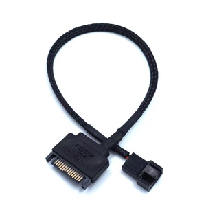 Vollkupfer PVC PC Lüfter-Splitter-Hub SATA 3PIN/4PIN 30cm 24AWG Kabel für Gaming-PCs, Automobile und Motorräder - Product Image 3