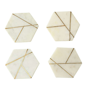 Sous-verre en marbre sous-verres écologiques personnalisés en gros boisson bureau-protection de bureau idée cadeau de pendaison de crémaillère - Product Image 3